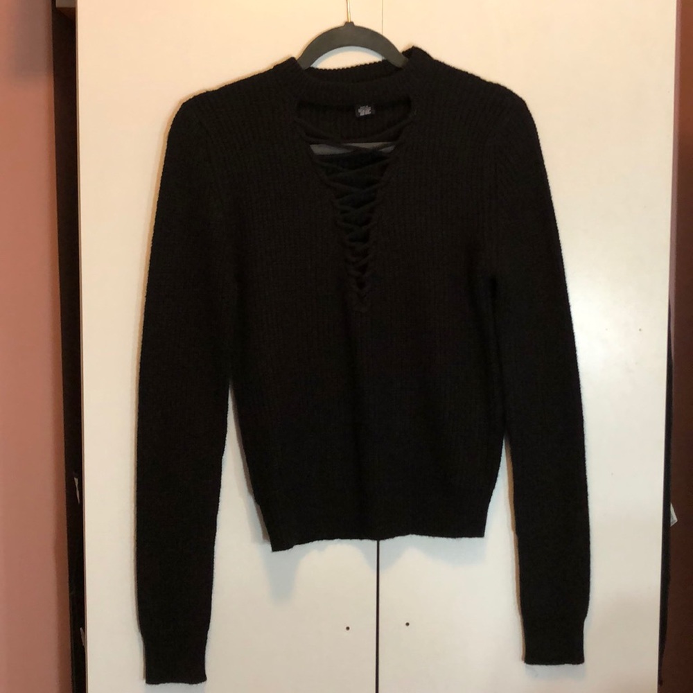 Laced up sweater